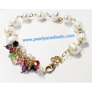 Multicolor Crystal pearl Bracelet